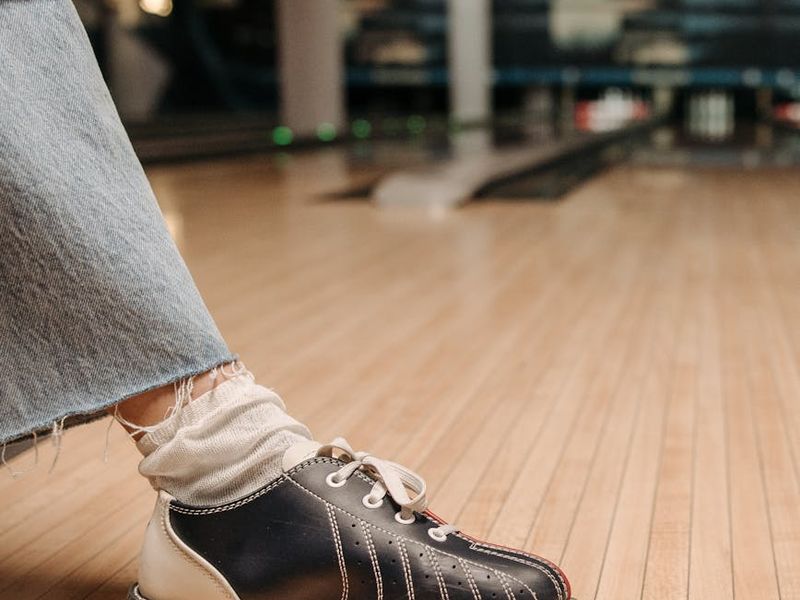 Detailed close-up of sports equipment on a wooden floor